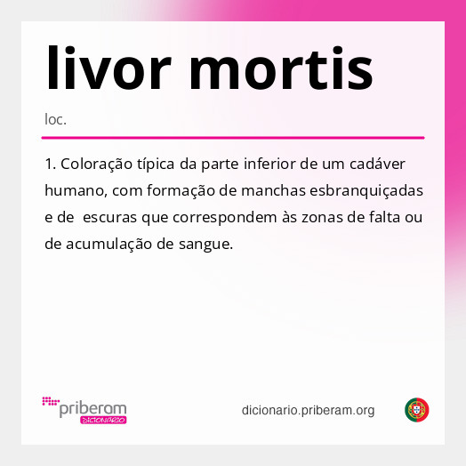 Significado de livor mortis
